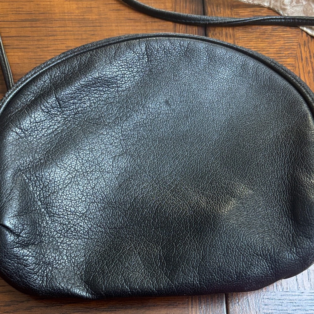 Black Leather Crossbody Bag